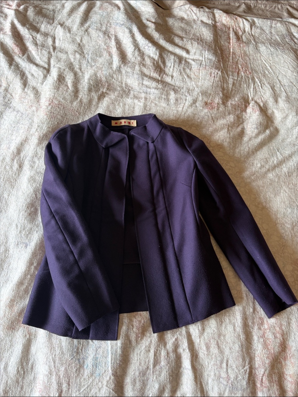 Marni Purple Open-Front Tailored Jacket size 38